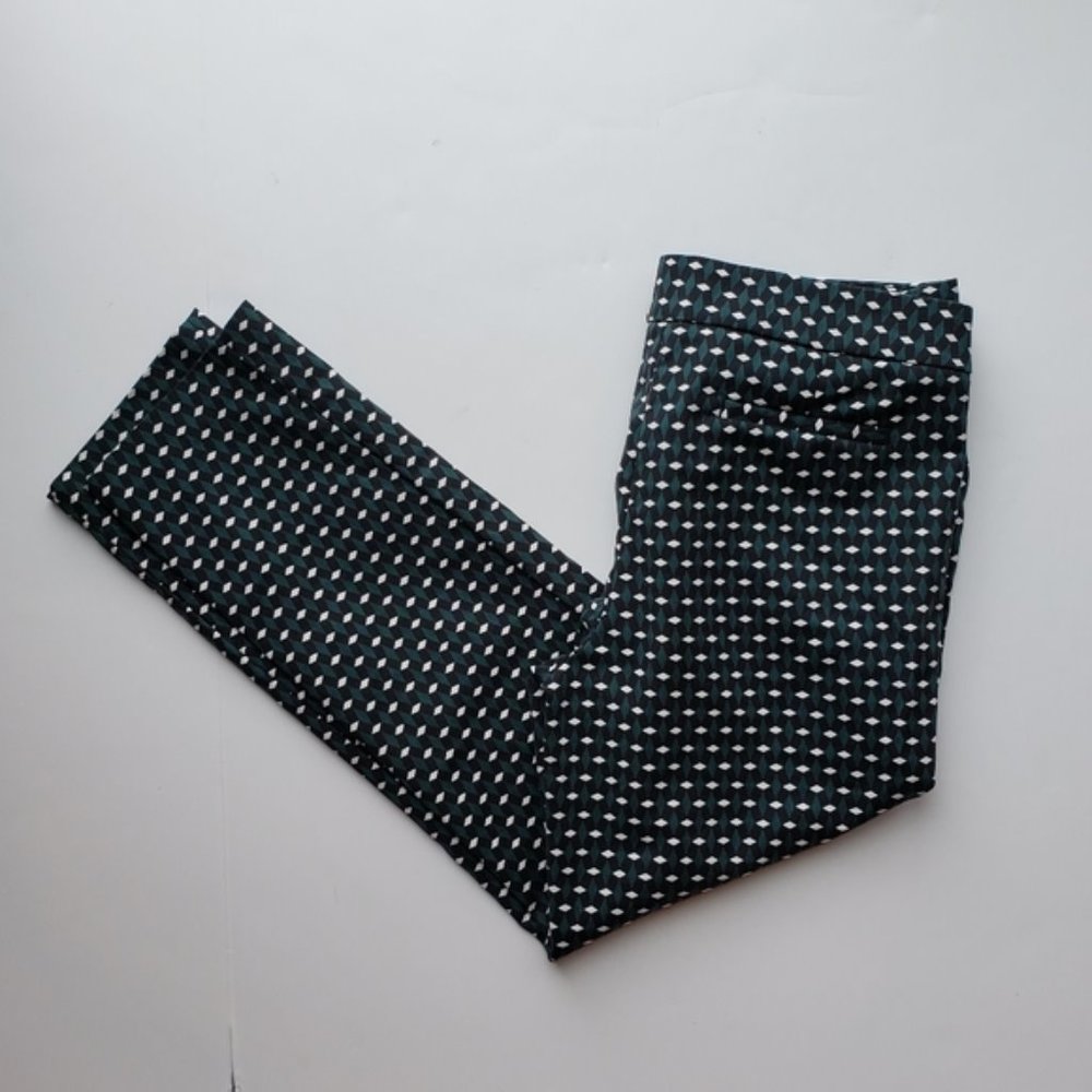 Halogen Dressy Trouser Pant women size 8 geometric